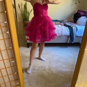 Hot Pink Magenta Betsy Johnson Tulle Skirt/Dress Size 8